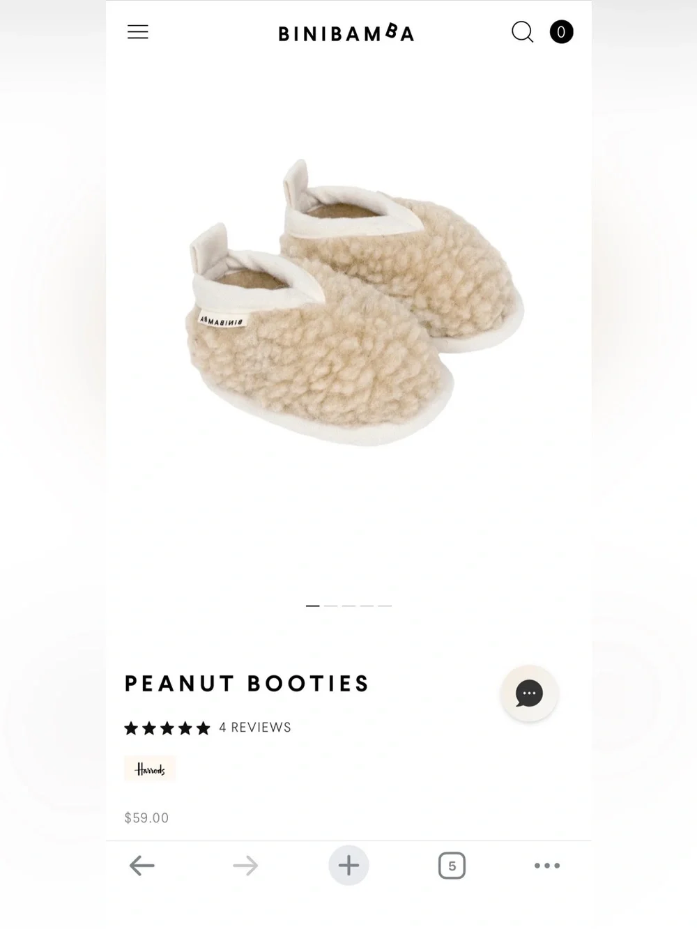 Binibamba merino wool booties for 6-12 months